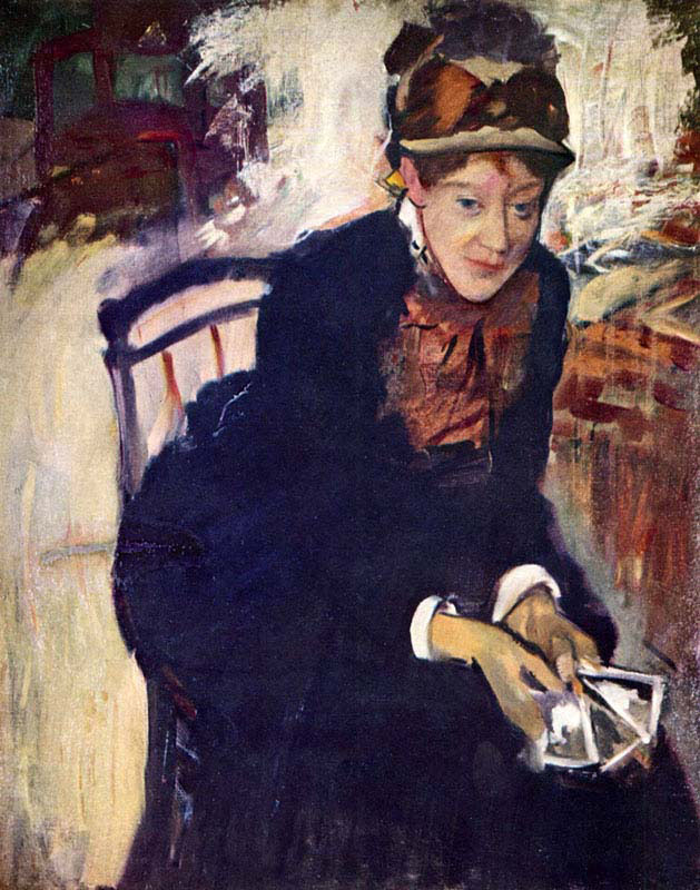Miss Cassatt Holding the Cards